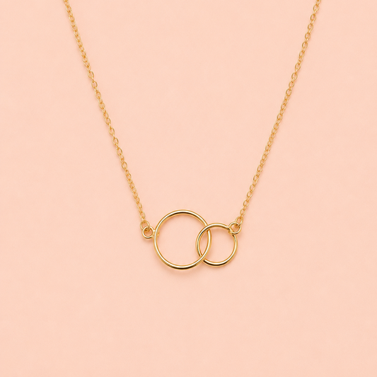 Collar dos circulos oro