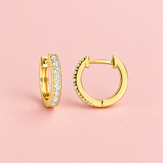 Aritos minimal oro amarillo