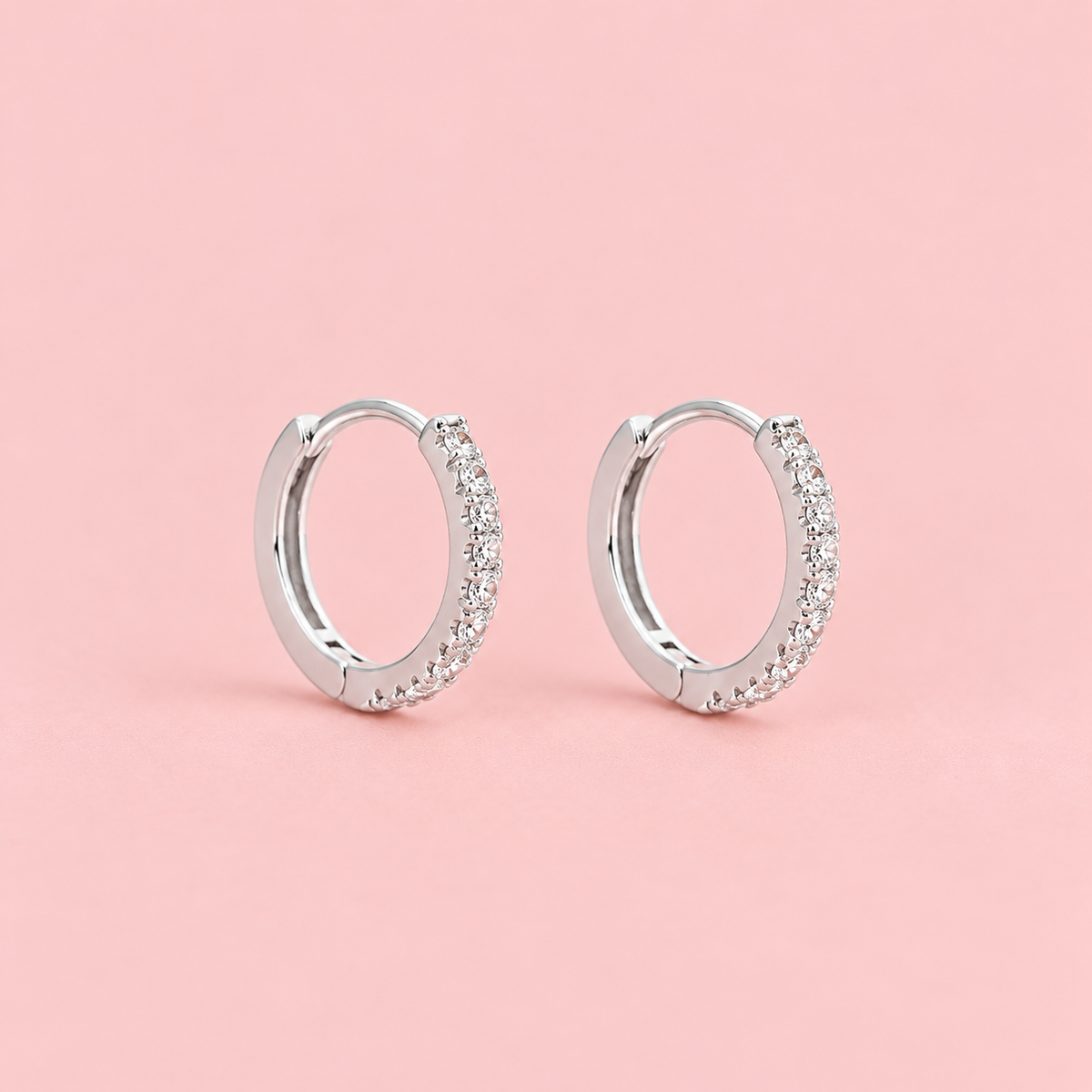 Aros minimal piedras blancas