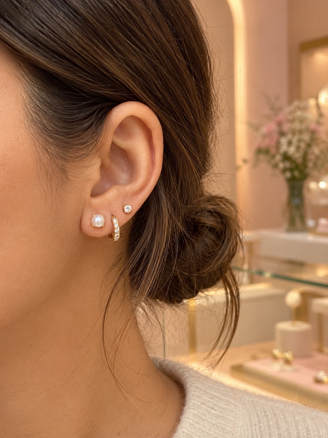 Pendientes perla