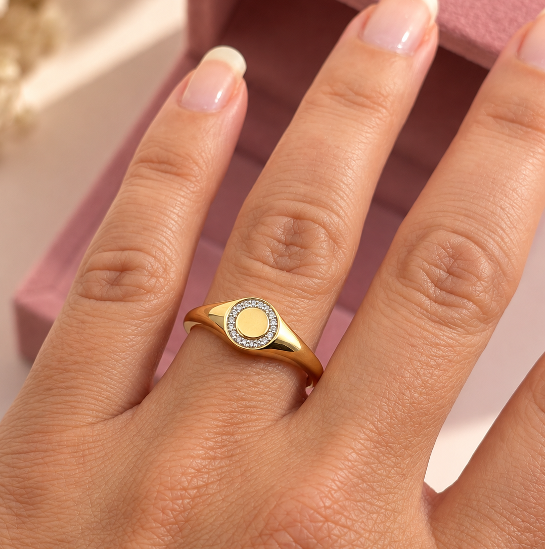 Anillo sello oro