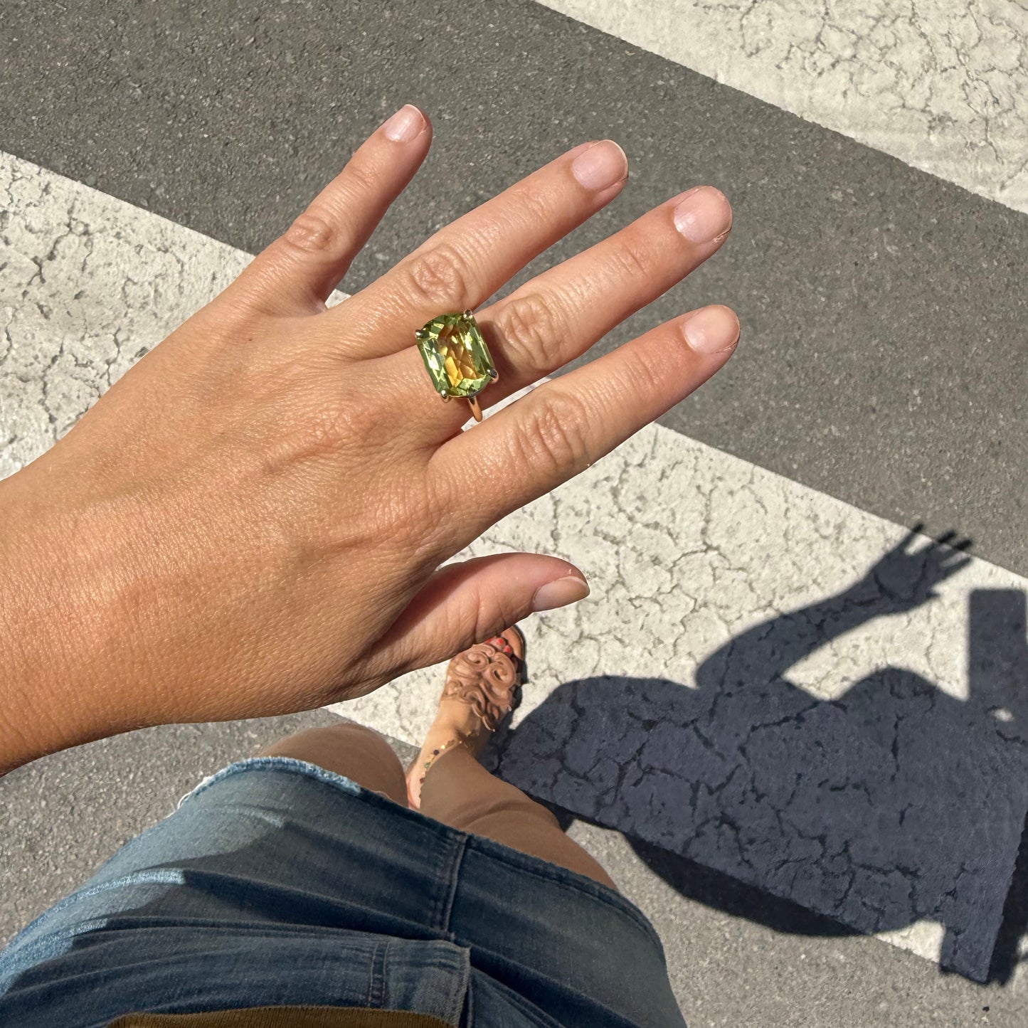 Anillo cuarzo limón