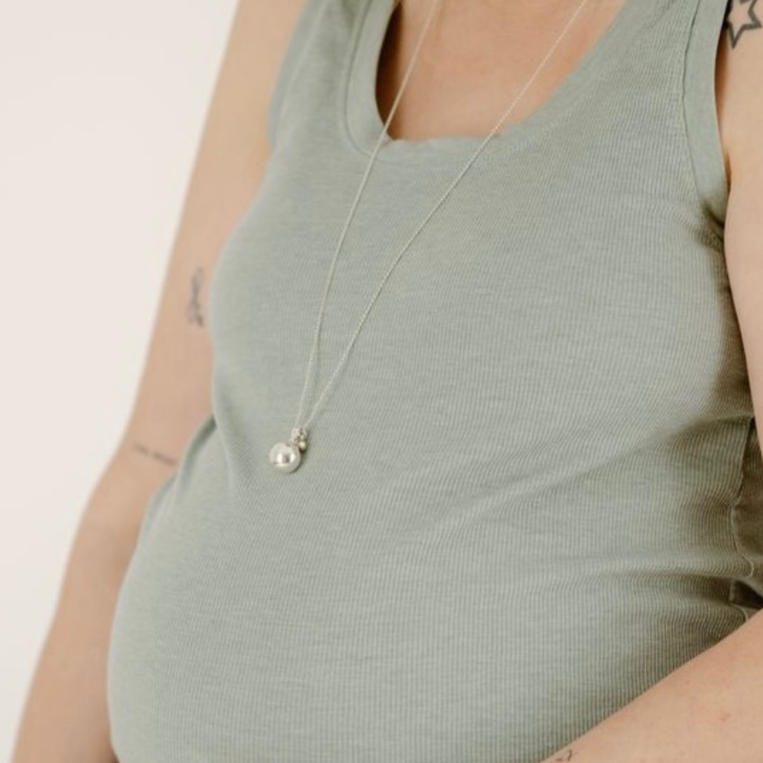 Llamador de ángeles plata liso