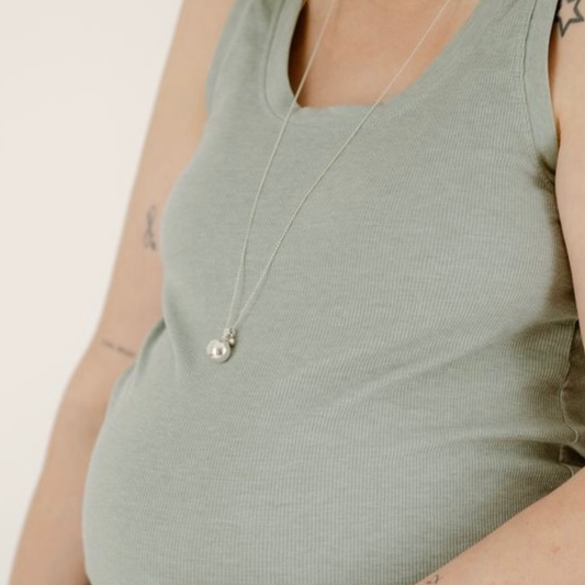 Llamador de ángeles plata liso